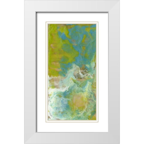 Amorphous I White Modern Wood Framed Art Print with Double Matting by Goldberger, Jennifer