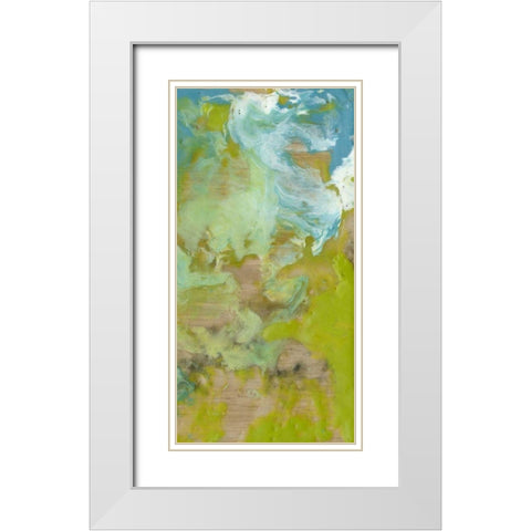 Amorphous II White Modern Wood Framed Art Print with Double Matting by Goldberger, Jennifer