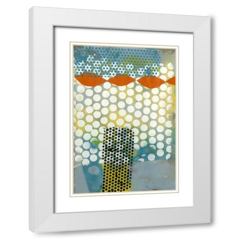 Translucent Abstraction I White Modern Wood Framed Art Print with Double Matting by Goldberger, Jennifer