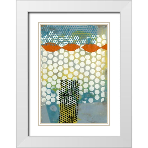 Translucent Abstraction I White Modern Wood Framed Art Print with Double Matting by Goldberger, Jennifer
