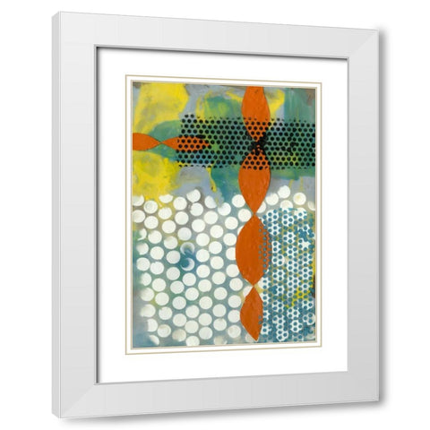 Translucent Abstraction II White Modern Wood Framed Art Print with Double Matting by Goldberger, Jennifer