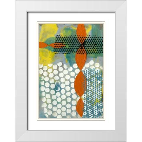 Translucent Abstraction II White Modern Wood Framed Art Print with Double Matting by Goldberger, Jennifer