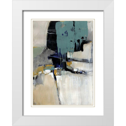 Fluidity I White Modern Wood Framed Art Print with Double Matting by OToole, Tim