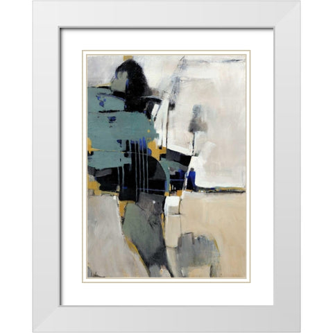 Fluidity II White Modern Wood Framed Art Print with Double Matting by OToole, Tim