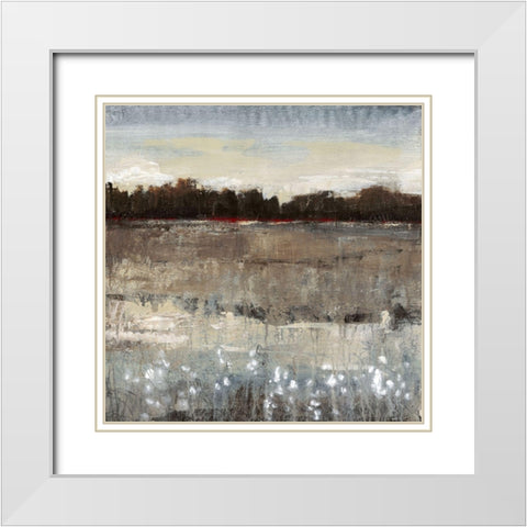 Distant Grove I White Modern Wood Framed Art Print with Double Matting by OToole, Tim