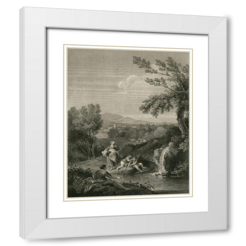 The Spring Head White Modern Wood Framed Art Print with Double Matting by Zuccherelli, F.