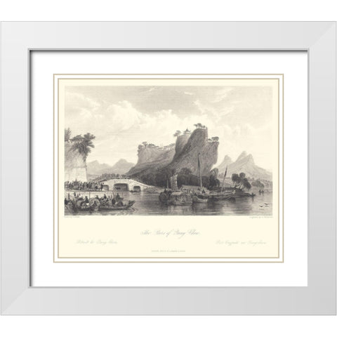 The Pass of Yang Chow White Modern Wood Framed Art Print with Double Matting by Allom, T.