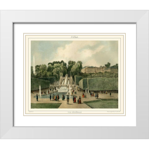 Vue Generale  White Modern Wood Framed Art Print with Double Matting by Unknown