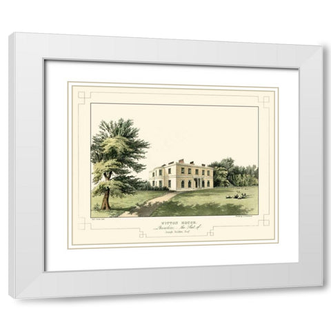 Lancashire Castles I White Modern Wood Framed Art Print with Double Matting by Greenwood, C.J.