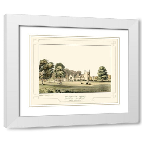 Lancashire Castles III White Modern Wood Framed Art Print with Double Matting by Greenwood, C.J.