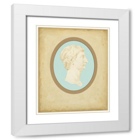 Spa Cameo I White Modern Wood Framed Art Print with Double Matting by Bartolozzi, F.