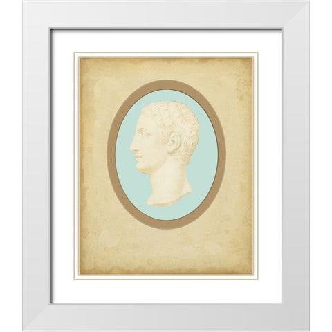 Spa Cameo II White Modern Wood Framed Art Print with Double Matting by Bartolozzi, F.