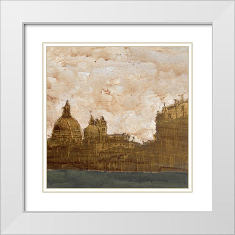 Venetian Holiday II White Modern Wood Framed Art Print with Double Matting by Ludwig, Alicia