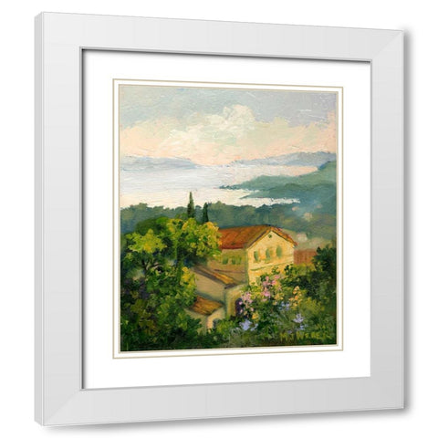 View to the Sea White Modern Wood Framed Art Print with Double Matting by Weber, Mary Jean