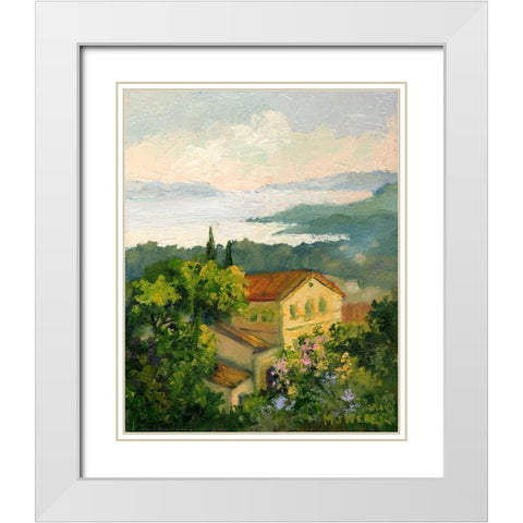 View to the Sea White Modern Wood Framed Art Print with Double Matting by Weber, Mary Jean