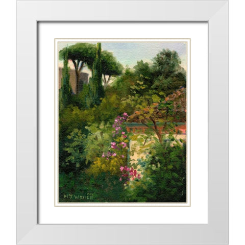 The Villa Next Door White Modern Wood Framed Art Print with Double Matting by Weber, Mary Jean