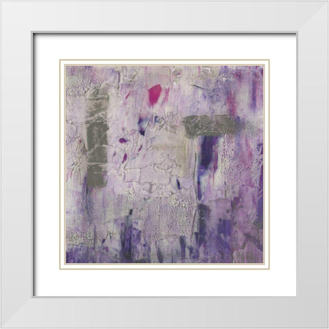 Dusty Violet II White Modern Wood Framed Art Print with Double Matting by Goldberger, Jennifer