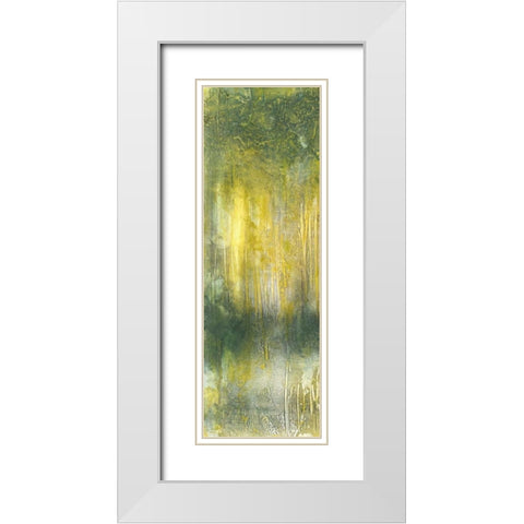 Treeline Abstract I White Modern Wood Framed Art Print with Double Matting by Goldberger, Jennifer