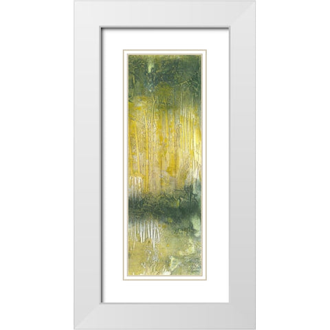 Treeline Abstract II White Modern Wood Framed Art Print with Double Matting by Goldberger, Jennifer