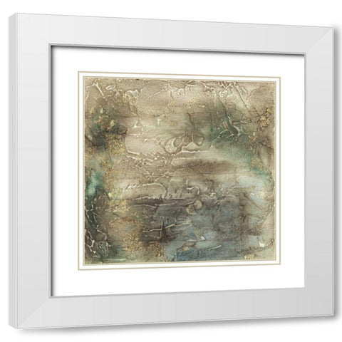 Lunar Surface I White Modern Wood Framed Art Print with Double Matting by Goldberger, Jennifer