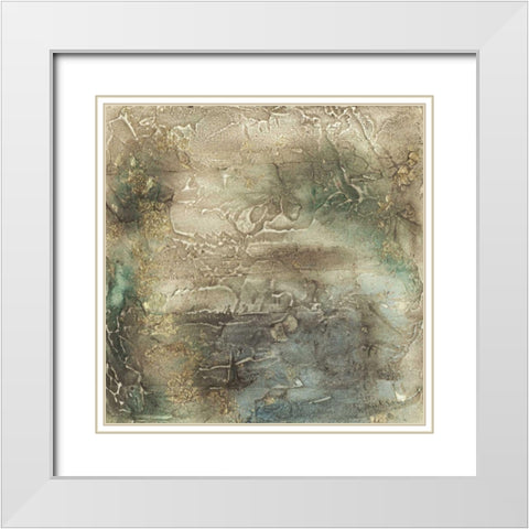 Lunar Surface I White Modern Wood Framed Art Print with Double Matting by Goldberger, Jennifer