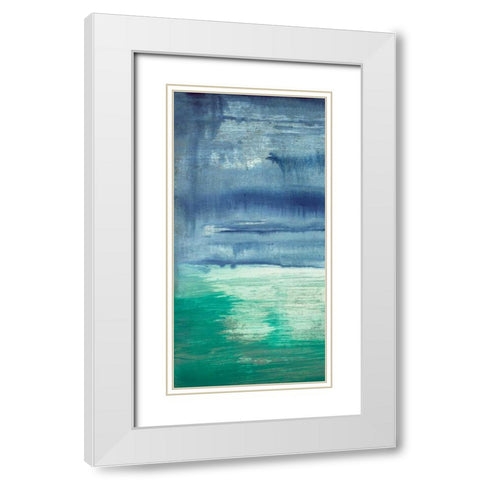 Blue Bayou I White Modern Wood Framed Art Print with Double Matting by Goldberger, Jennifer