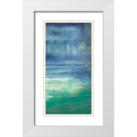 Blue Bayou II White Modern Wood Framed Art Print with Double Matting by Goldberger, Jennifer