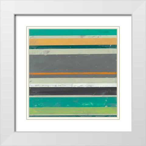 Serape IV White Modern Wood Framed Art Print with Double Matting by Vess, June Erica