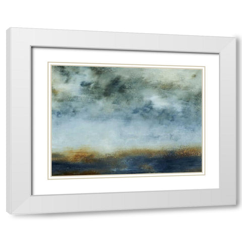 Water I White Modern Wood Framed Art Print with Double Matting by Gorden, Sharon