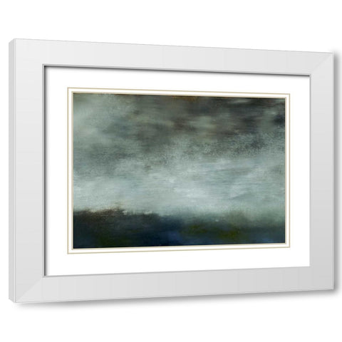 Water III White Modern Wood Framed Art Print with Double Matting by Gordon, Sharon