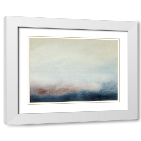 Water V White Modern Wood Framed Art Print with Double Matting by Gorden, Sharon