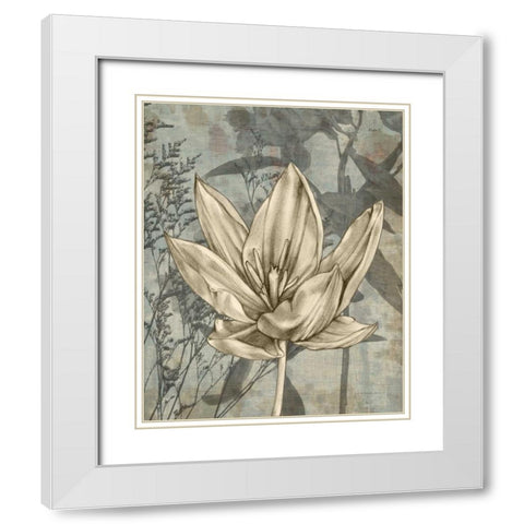 Tulip and Wildflowers VI White Modern Wood Framed Art Print with Double Matting by Goldberger, Jennifer