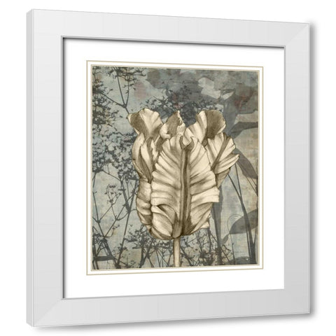 Tulip and Wildflowers VII White Modern Wood Framed Art Print with Double Matting by Goldberger, Jennifer