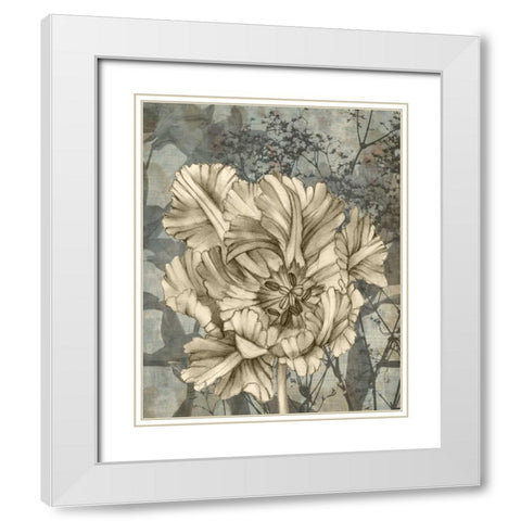 Tulip and Wildflowers IX White Modern Wood Framed Art Print with Double Matting by Goldberger, Jennifer