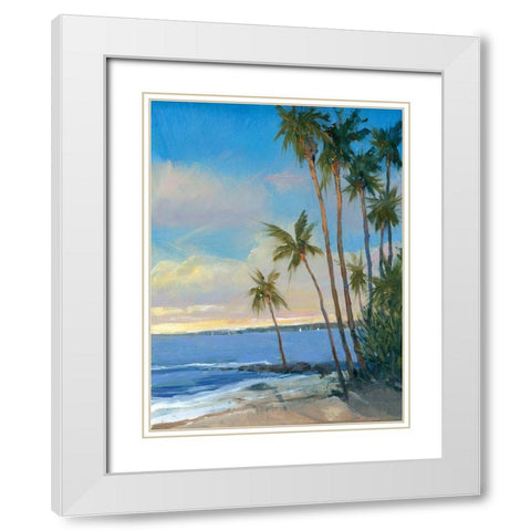 Tropical Breeze I White Modern Wood Framed Art Print with Double Matting by OToole, Tim