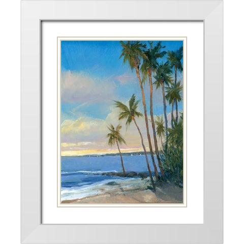 Tropical Breeze I White Modern Wood Framed Art Print with Double Matting by OToole, Tim
