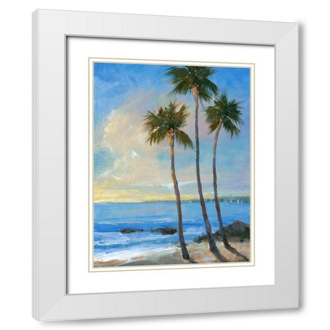 Tropical Breeze II White Modern Wood Framed Art Print with Double Matting by OToole, Tim