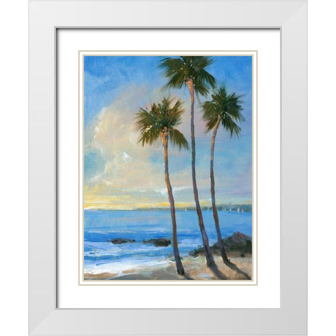 Tropical Breeze II White Modern Wood Framed Art Print with Double Matting by OToole, Tim