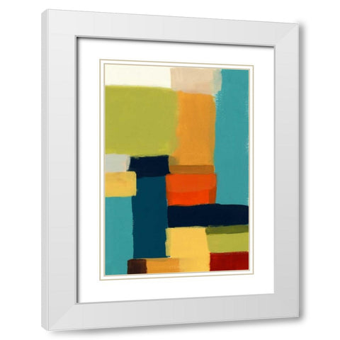 Metro Palette II White Modern Wood Framed Art Print with Double Matting by Vess, June Erica