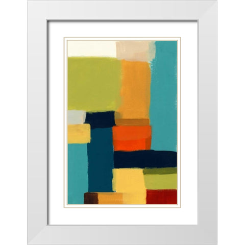 Metro Palette II White Modern Wood Framed Art Print with Double Matting by Vess, June Erica
