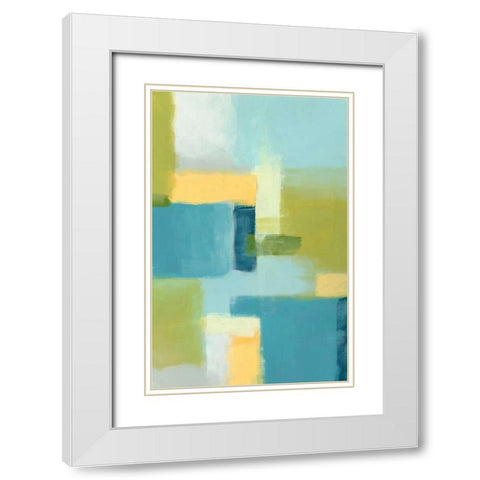 Spring Mist I White Modern Wood Framed Art Print with Double Matting by Vess, June Erica
