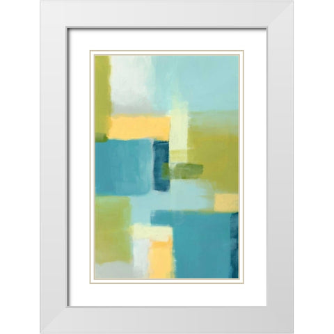 Spring Mist I White Modern Wood Framed Art Print with Double Matting by Vess, June Erica