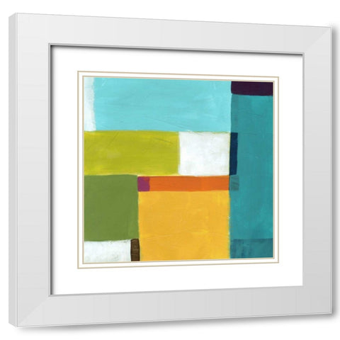 City Square I White Modern Wood Framed Art Print with Double Matting by Vess, June Erica