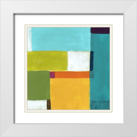 City Square I White Modern Wood Framed Art Print with Double Matting by Vess, June Erica