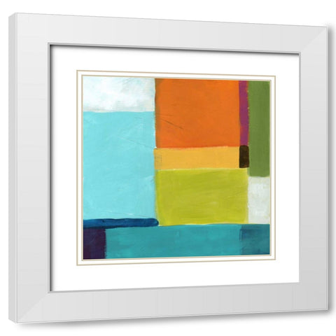 City Square III White Modern Wood Framed Art Print with Double Matting by Vess, June Erica