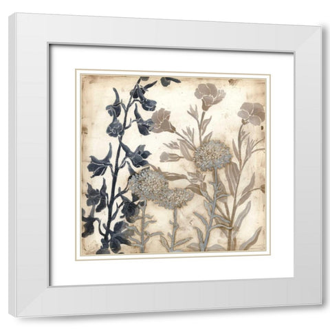 Bloom Shadows I White Modern Wood Framed Art Print with Double Matting by Meagher, Megan
