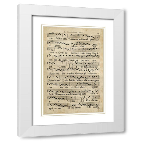 Vellum Songbook I White Modern Wood Framed Art Print with Double Matting by Unknown