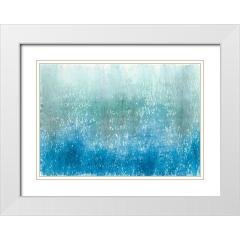 Lakeside I White Modern Wood Framed Art Print with Double Matting by Johnson, Jason