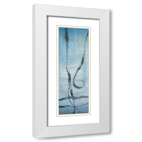 Whale Songs I White Modern Wood Framed Art Print with Double Matting by Goldberger, Jennifer