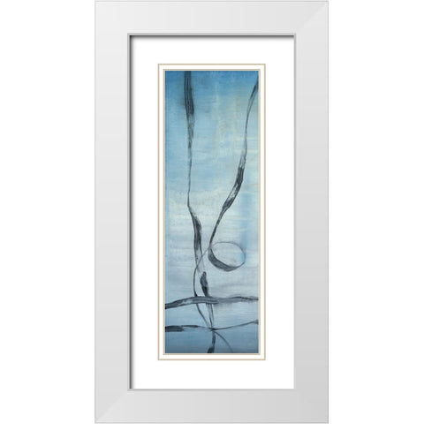 Whale Songs I White Modern Wood Framed Art Print with Double Matting by Goldberger, Jennifer